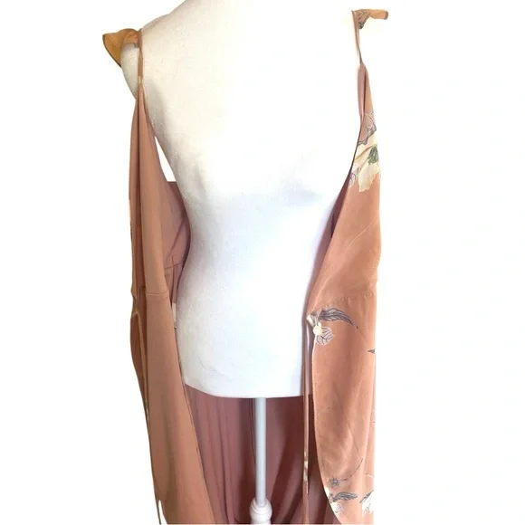 LULUS Rusty Rose High Low Maxi Wrap Dress  Size Adjustable S Boho Wedding Guest - Picture 9 of 11